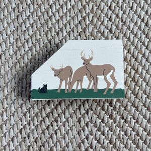 The Cat’s Meow Village Deer Block 1994 Signed‎ by Faline #425 Black Cat